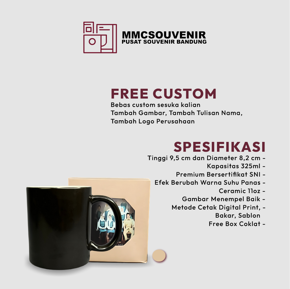 Mug Hitam Super Quality custom Bandung - foto 2