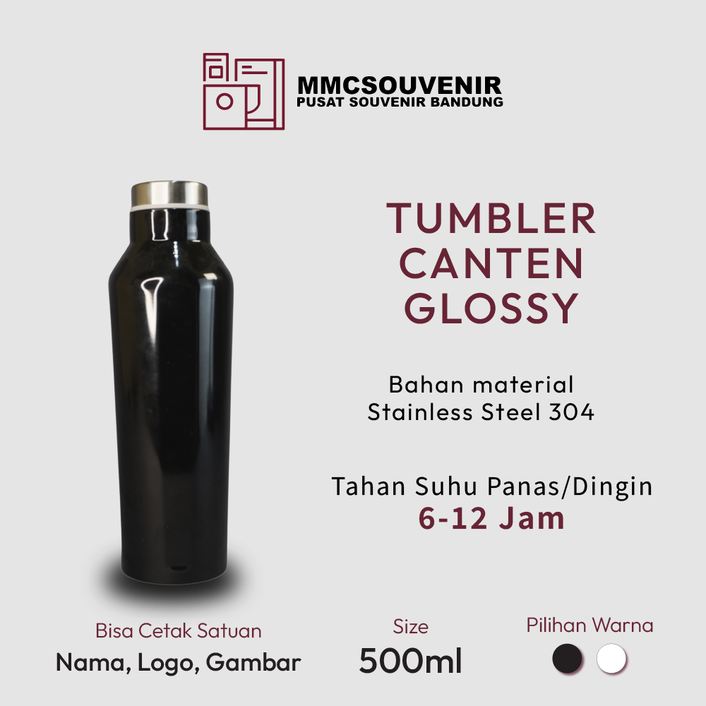 Tumbler Canten Glossy custom logo Bandung