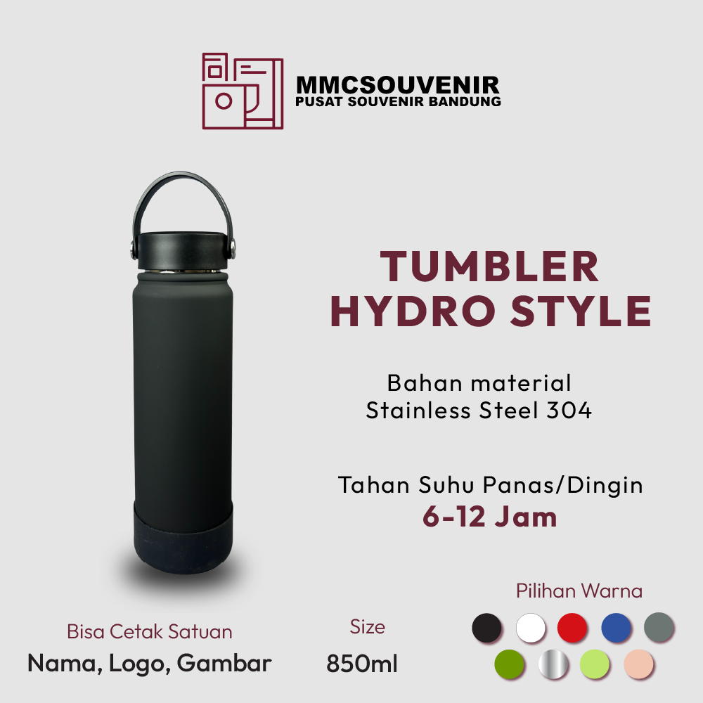 Tumbler Hydro Style custom logo Bandung