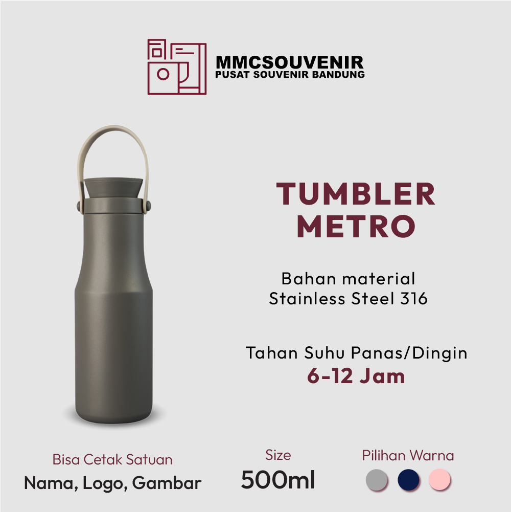 Tumbler Metro custom logo Bandung