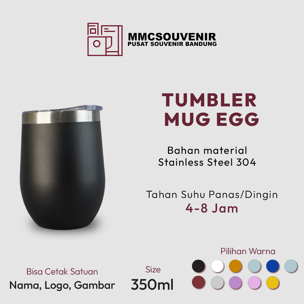Tumbler Mug Egg custom logo Bandung
