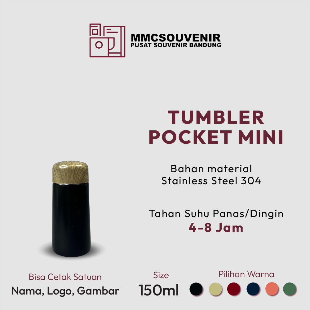 Tumbler Pocket Mini 150ml custom logo Bandung