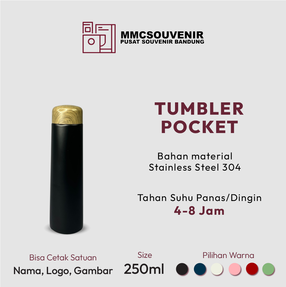 Tumbler Pocket Mini 250ml custom logo Bandung