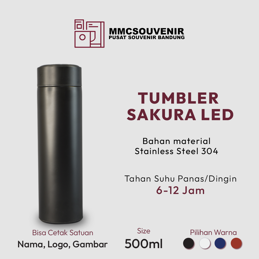 Tumbler Sakura Led custom logo Bandung